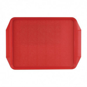 Röd bricka med handtag 435x305mm - Roltex - Fourniresto