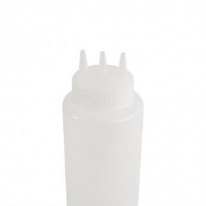 Flask med tre transparenta mjuka munstycken 908 ml - Vogue - Fourniresto