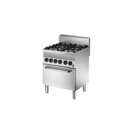 Four-burner stove with electric oven GN1/1 Series 650