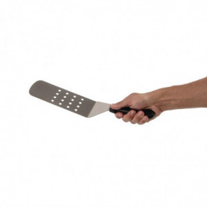 Slotted Stainless Steel 255mm Elbowed Spatula - Vogue - Fourniresto