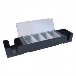 Black Plastic Compartment Box - FourniResto - Fourniresto