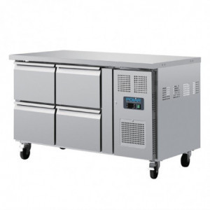 Refrigerated Table GN 1/1 Ventilated 4 Drawers Series U 314L - Polar - Fourniresto