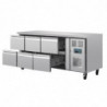 Refrigerated Table GN 1/1 Ventilated 6 Drawers Series U 465L - Polar - Fourniresto