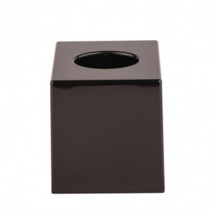Square Black Plastic Tissue Box - Bolero - Fourniresto