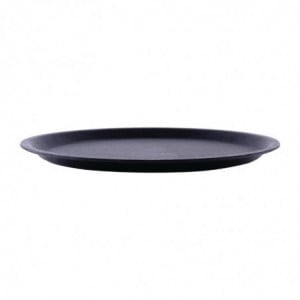 Non-slip Black Round Tray Ø 310mm - Roltex - Fourniresto