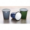 Blue and Black Enamel Steel Mugs 350ml - Set of 6 - Olympia - Fourniresto