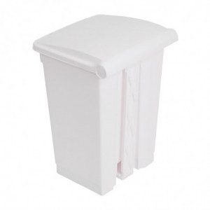 Poubelle De Cuisine À Pédale Blanche 45L - Jantex - Fourniresto