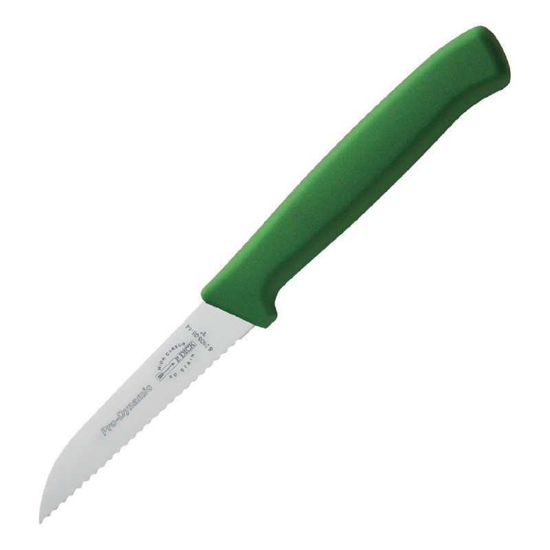 Kniv med tandad egg Prodynamic HACCP Grön - 75mm - Dick