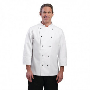 Keittiöpaita Chicago unisex pitkillä hihoilla valkoinen koko L - Whites Chefs Clothing - Fourniresto