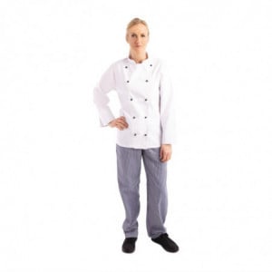 Keittiöpaita Chicago unisex pitkillä hihoilla valkoinen koko M - Whites Chefs Clothing - Fourniresto