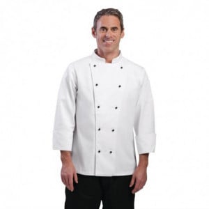 Keittiöpaita Chicago unisex pitkillä hihoilla valkoinen koko M - Whites Chefs Clothing - Fourniresto