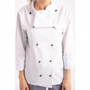 Keittiöpaita Chicago unisex pitkillä hihoilla valkoinen koko S - Whites Chefs Clothing - Fourniresto