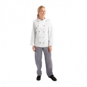 Keittiöpaita Chicago unisex pitkillä hihoilla valkoinen koko XXL - Whites Chefs Clothing - Fourniresto