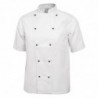 Unisex Chicago Short Sleeve White Chef Jacket Size L - Whites Chefs Clothing - Fourniresto