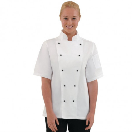 Kockrock Chicago unisex kortärmad vit storlek XL - Whites Chefs Clothing - Fourniresto