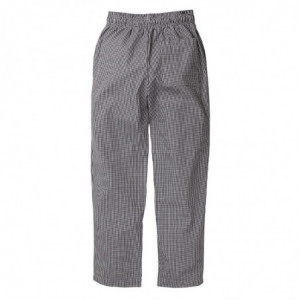 Unisex Vegas Black and White Checkered Kitchen Pants Size XL - Whites Chefs Clothing - Fourniresto