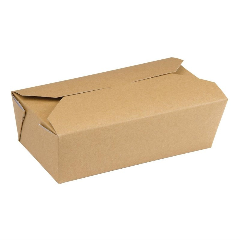 Rektangulära livsmedelskartonger av kraftpapper - 985 ml - Förpackning med 250 - Colpac