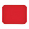Rektangulär bricka i polypropylen för snabbmat i rött 410 mm - Cambro - Fourniresto
