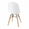 Molded PP Chair with White Arlo Metal Structure - Set of 2 - Bolero - Fourniresto