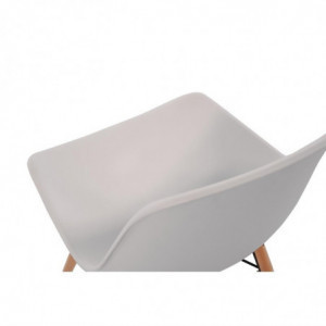 Muovinen tuoli PP-muotilla ja valkoisella metallirungolla - 2 kpl - Bolero - Fourniresto