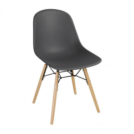 Muovinen tuoli PP-muovilla ja harmaalla metallirungolla - 2 kpl - Bolero - Fourniresto