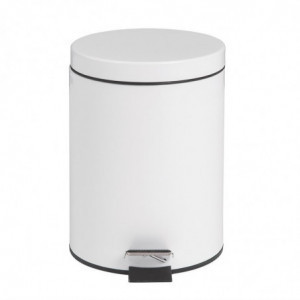 White Pedal Bin - 5L - Bolero