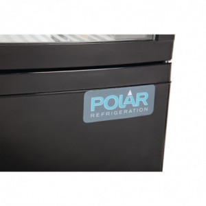 Svart kyldisk med böjda dörrar 86 L - Polar