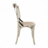 Tammesta valmistettu hiekanvärinen tuoli ristiselkänojalla - 2 kpl - Bolero - Fourniresto