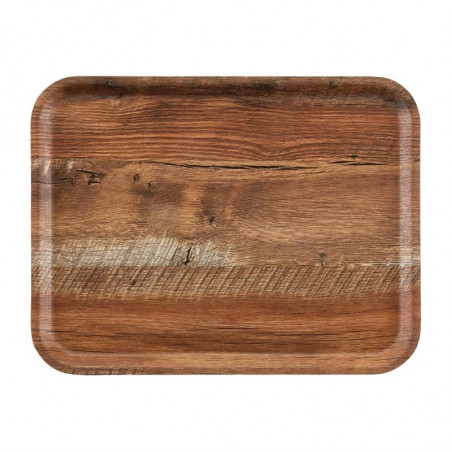 Laminate Surface Grained Tray Madeira Brown Oak 460 mm - Cambro - Fourniresto