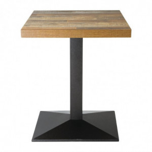 Square Table Top with Aged Wood Effect - L 700mm - Bolero