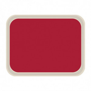 Plateau de Service en Polyester Standard 470x360mm Rouge - Roltex - Fourniresto