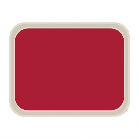 Standard Polyester Service Tray 470x360mm Red - Roltex - Fourniresto