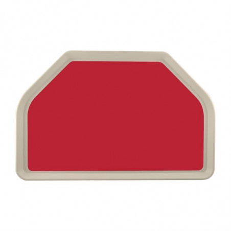 Plateau de Service en Polyester Trapèze GN 500x325mm Rouge - Roltex - Fourniresto