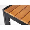 Fyrkantigt bord i stål och akacia 80 cm - Bolero - Fourniresto