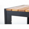 Pöytä, teräs ja akaasia, 80 cm - Bolero - Fourniresto