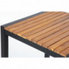 Square Steel and Acacia High Table 60 cm - Bolero