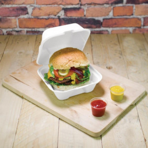 Boîtes À Hamburger Compostables en Bagasse - Lot de 500 - Vegware