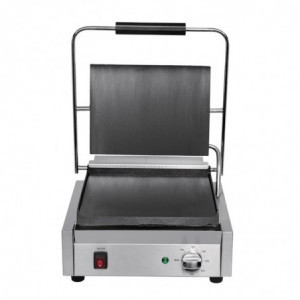 Large Smooth Bistro Single Contact Grill - Buffalo - Fourniresto