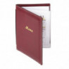 Protective Menu in Burgundy Faux Leather A4 - Olympia - Fourniresto
