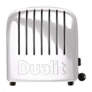 Grille-Pain 4 Tranches Blanc - 130 Tranches /h - Dualit