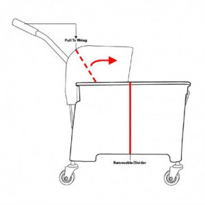 Ämpäri puristimella keltainen - 20 L - Jantex - Fourniresto