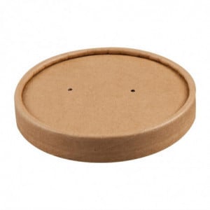 Kannet mikroaaltouuninkestäville kierrätettäville Kraft-keittoastioille 225 ml ja 350 ml - 500 kpl - Colpac