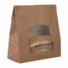 Sacs sandwich kraft recyclables noirs avec fenêtre - Lot de 250 - Colpac - Fourniresto