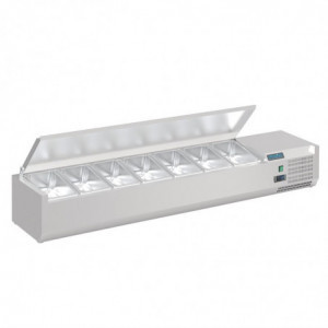 Saladbar att placera med lock Serie G - 7 x GN 1/4 - Polar