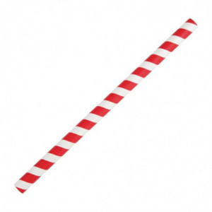 Paper Smoothie Straws - Red - L 210mm - Pack of 250 - Fiesta Green