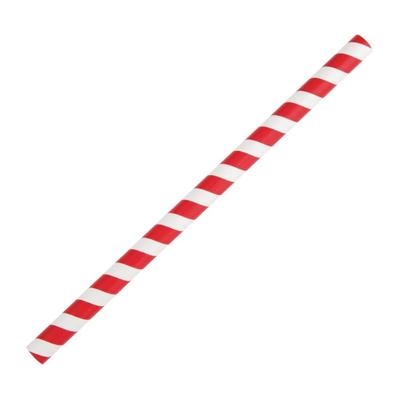 Paper Smoothie Straws - Red - L 210mm - Pack of 250 - Fiesta Green