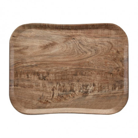 Skiva i polyester med naturlig träolivträ-look - 330 x 430mm - Cambro - Fourniresto