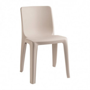Stapelbar stol för utomhus / inomhus - beige - FourniResto - Fourniresto