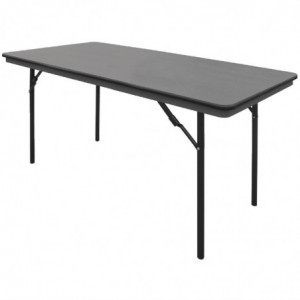 Rektangulärt hopfällbart grått bord i ABS - 1520 mm - Bolero - Fourniresto
