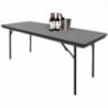 Rektangulärt hopfällbart grått bord i ABS - 1830 mm - Bolero - Fourniresto